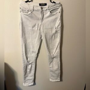 Indigo Rein White Skinny Distressed Jeans